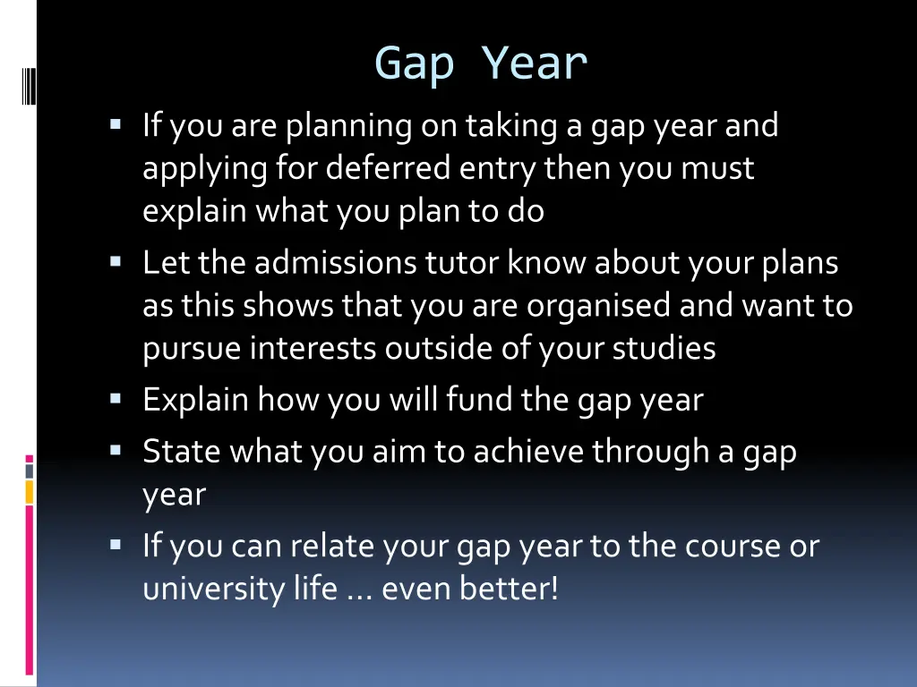 gap year