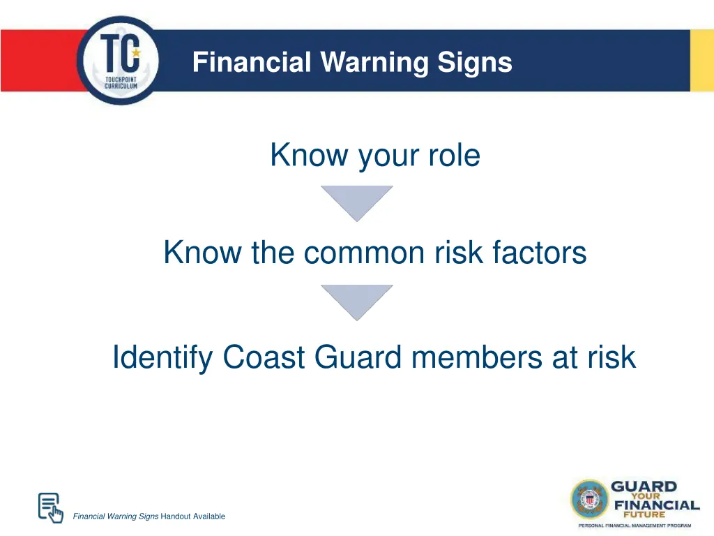 financial warning signs