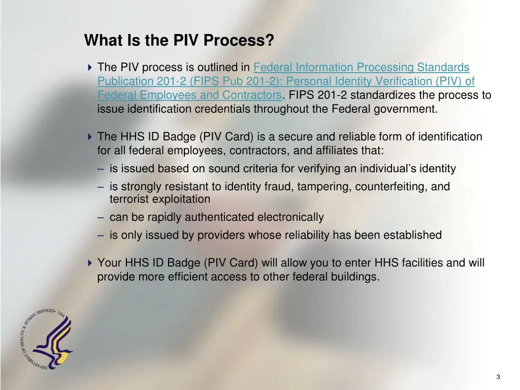 what is the piv process