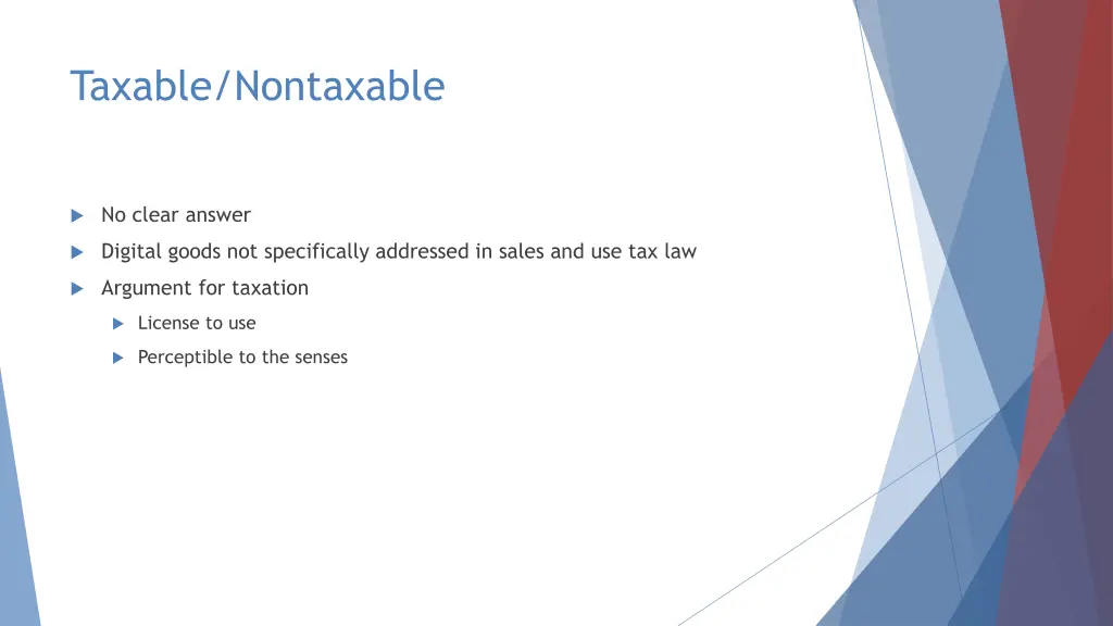 taxable nontaxable