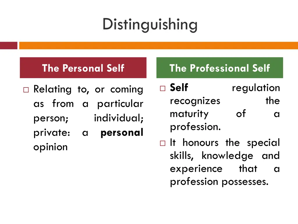 distinguishing 1