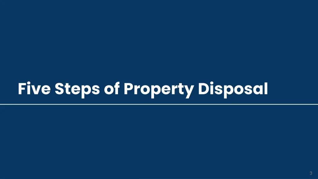 five steps of property disposal