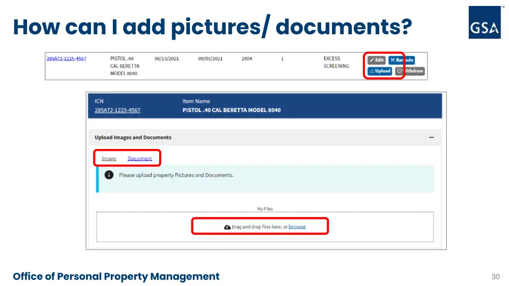 how can i add pictures documents