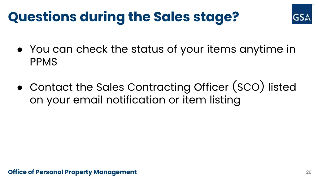 questions during the sales stage