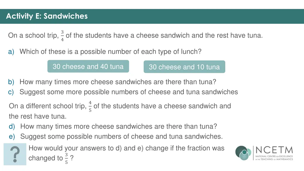 activity e sandwiches