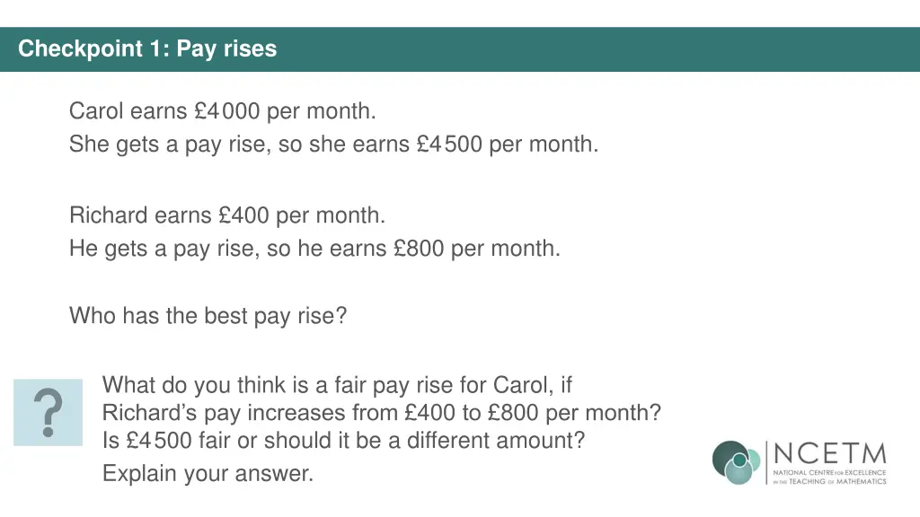 checkpoint 1 pay rises