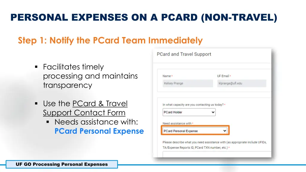 personal expenses on a pcard non travel 2