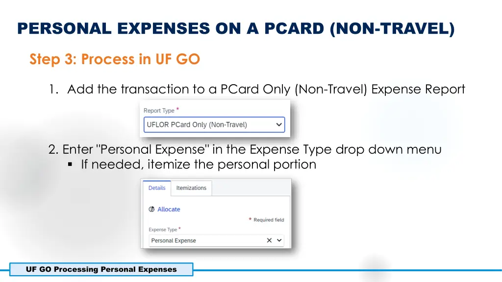 personal expenses on a pcard non travel 4