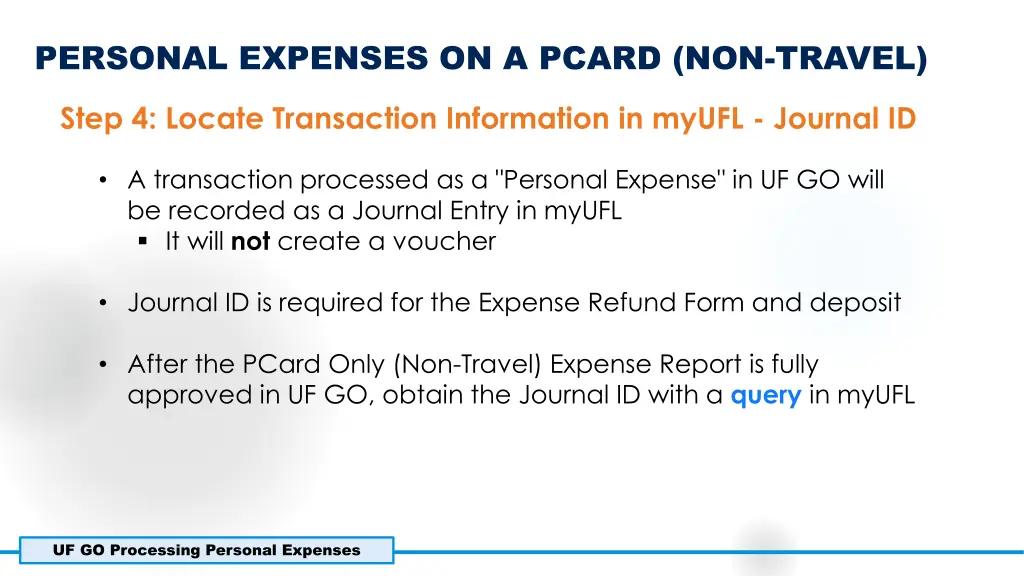 personal expenses on a pcard non travel 6