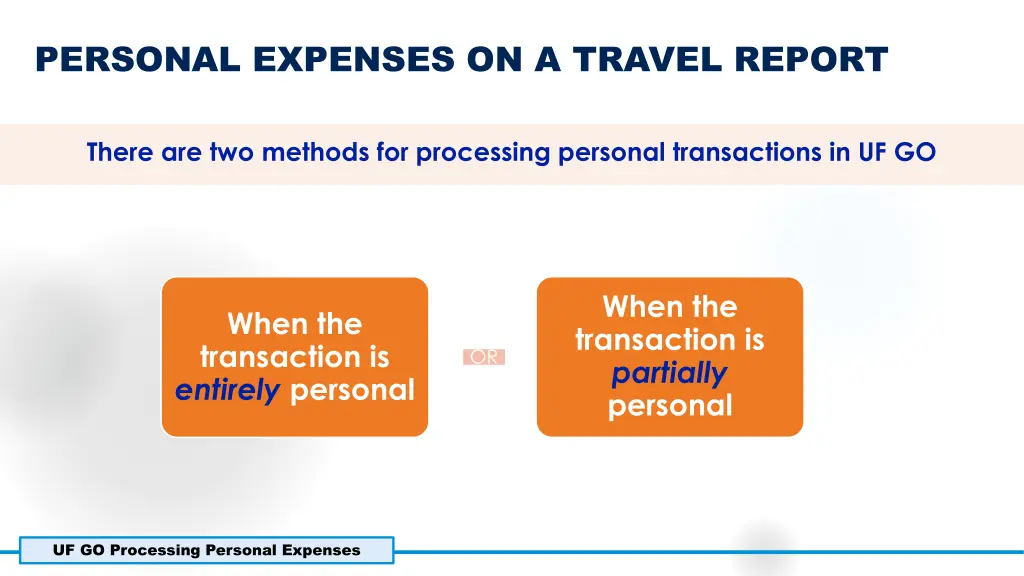 personal expenses on a travel report 1