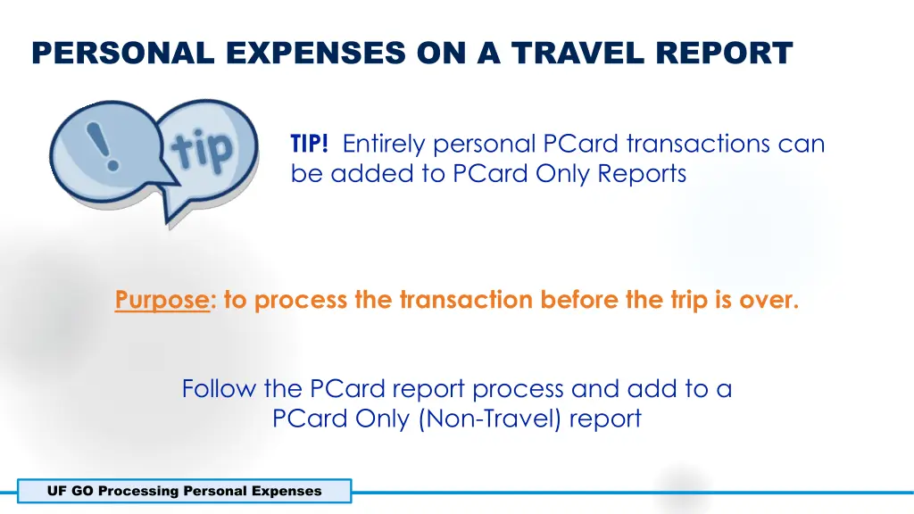 personal expenses on a travel report 3