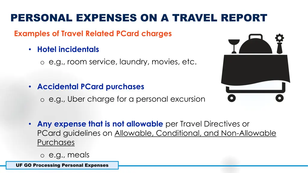 personal expenses on a travel report