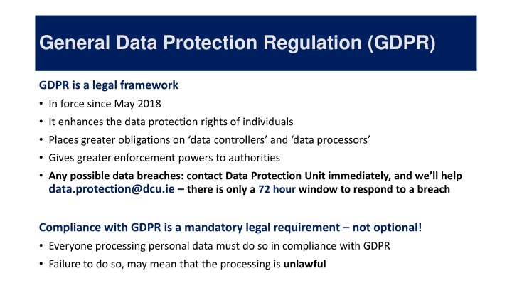 general data protection regulation gdpr