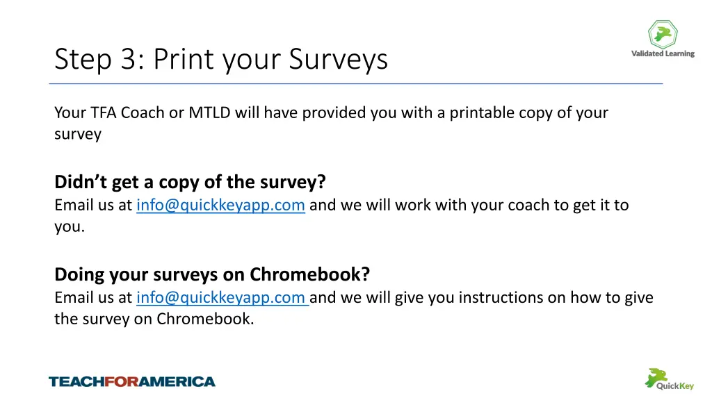 step 3 print your surveys