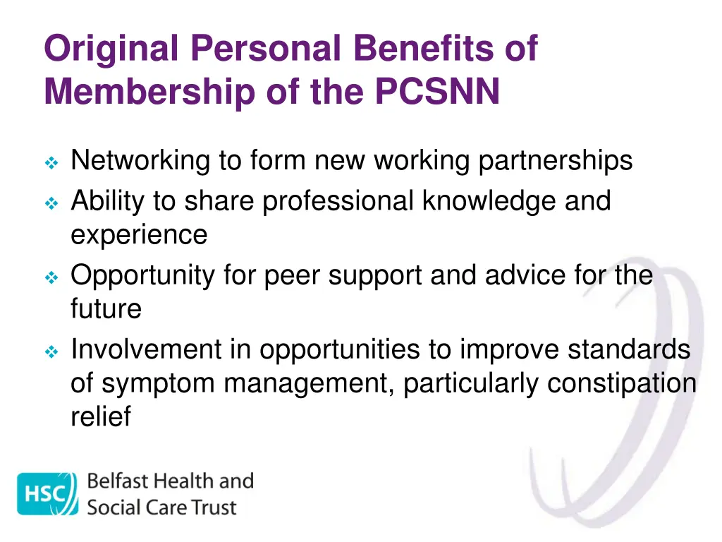 original personal benefits of membership