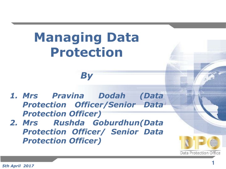 managing data protection