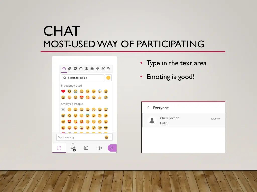 chat most used way of participating