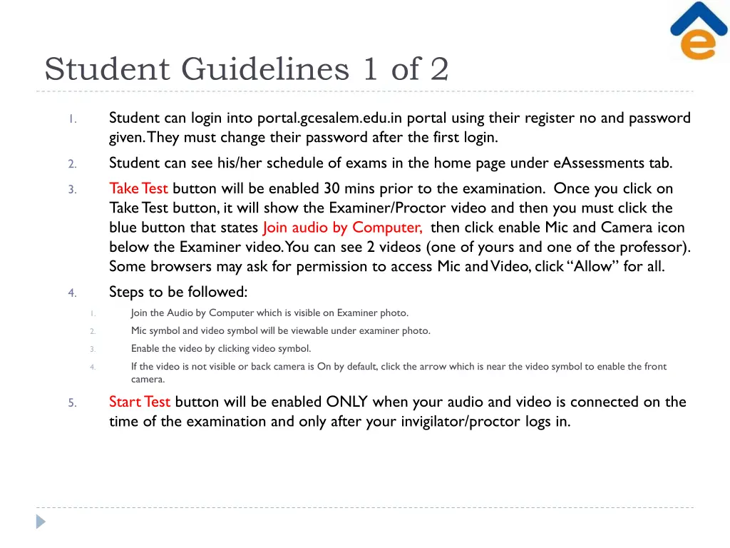 student guidelines 1 of 2