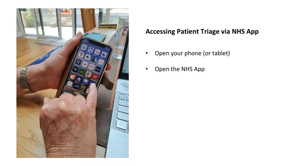 accessing patient triage via nhs app