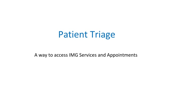 patient triage