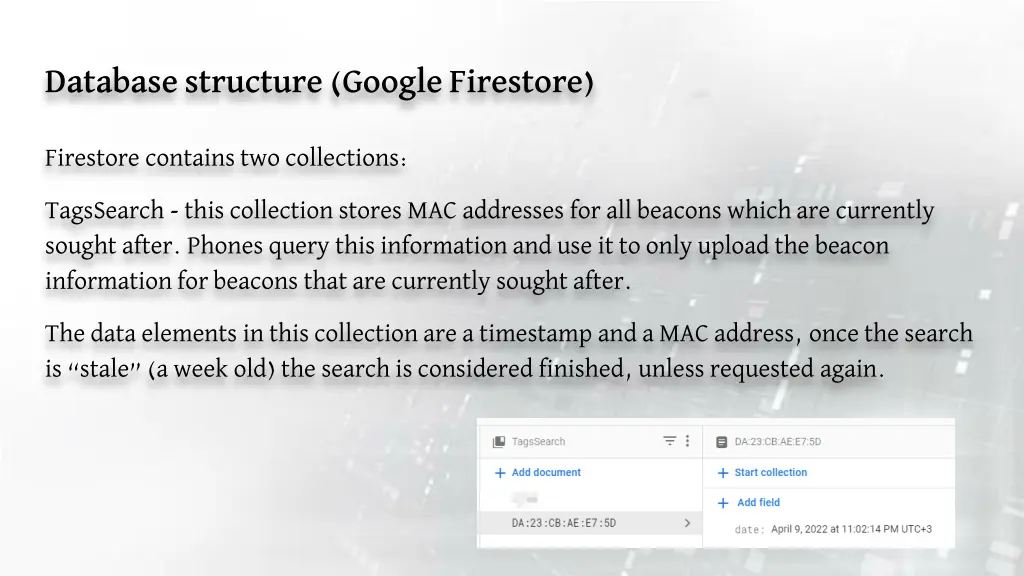 database structure google firestore