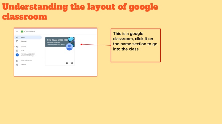 understanding the layout of google classroom