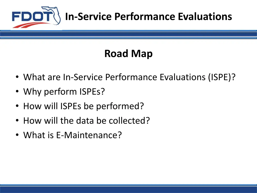 in service performance evaluations