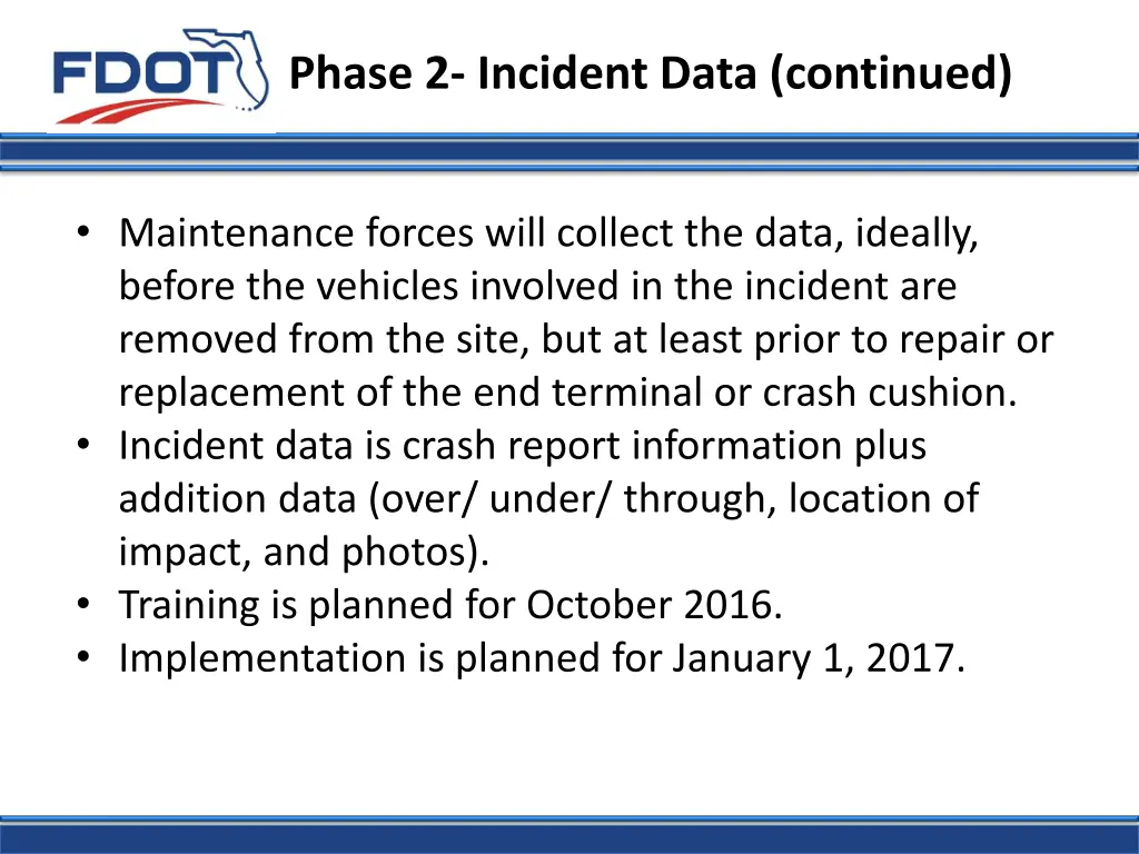 phase 2 incident data continued