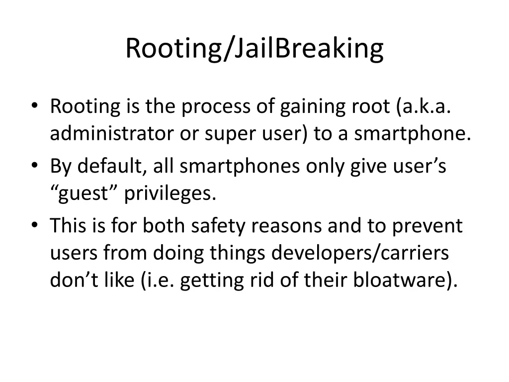 rooting jailbreaking