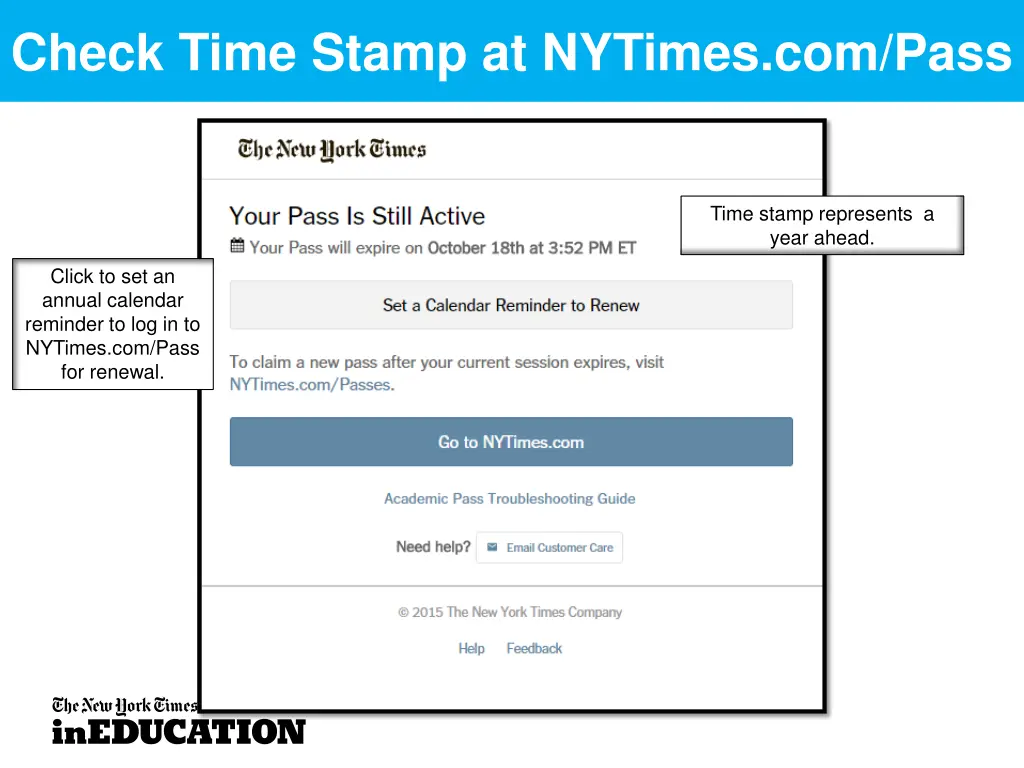 check time stamp at nytimes com pass