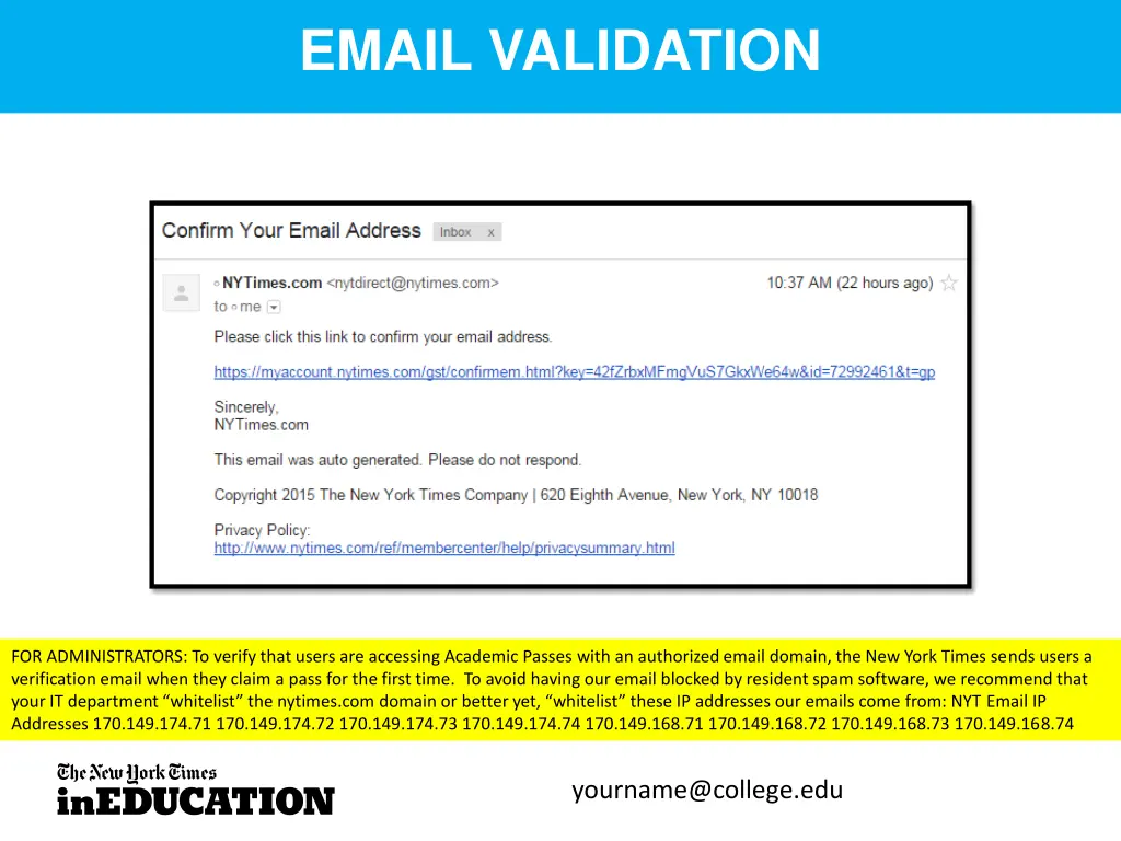 email validation