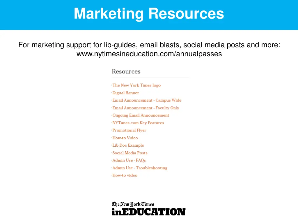 marketing resources