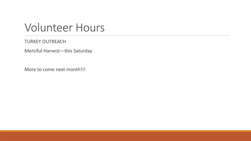 volunteer hours