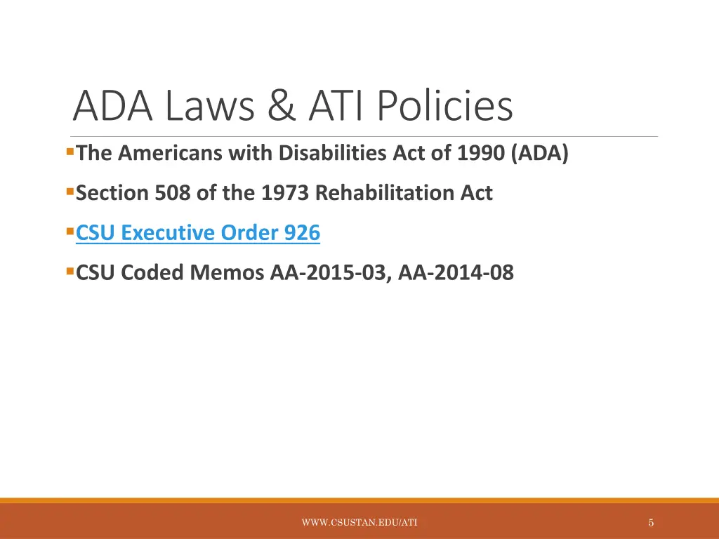 ada laws ati policies the americans with