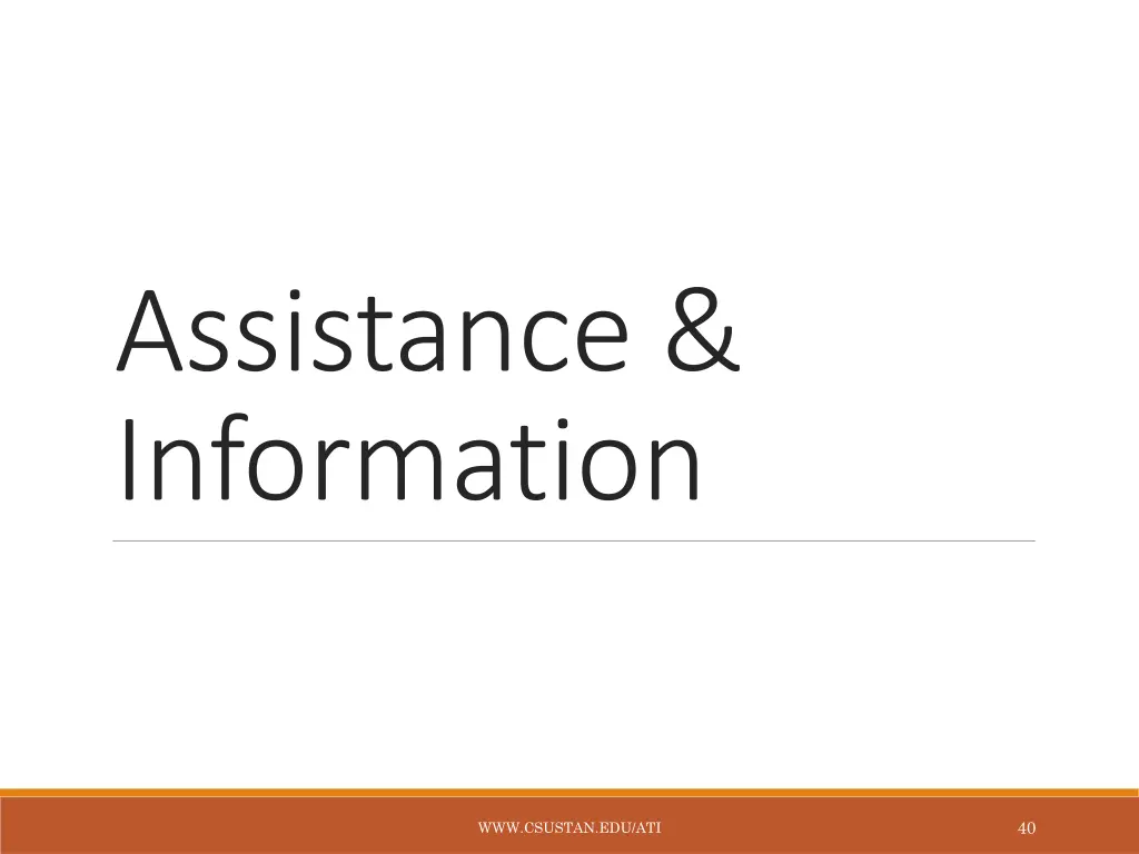 assistance information