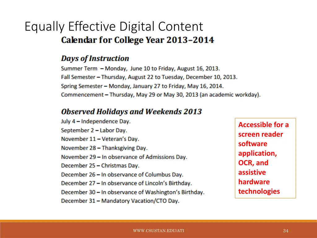 equally effective digital content