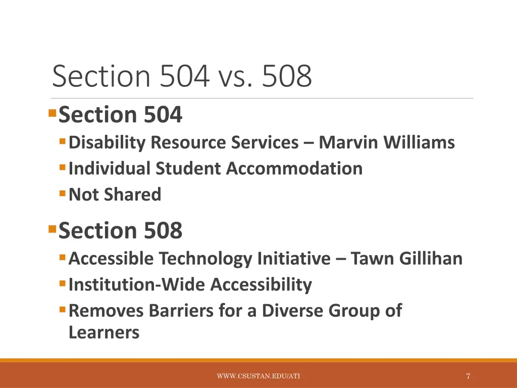 section 504 vs 508 section 504 disability