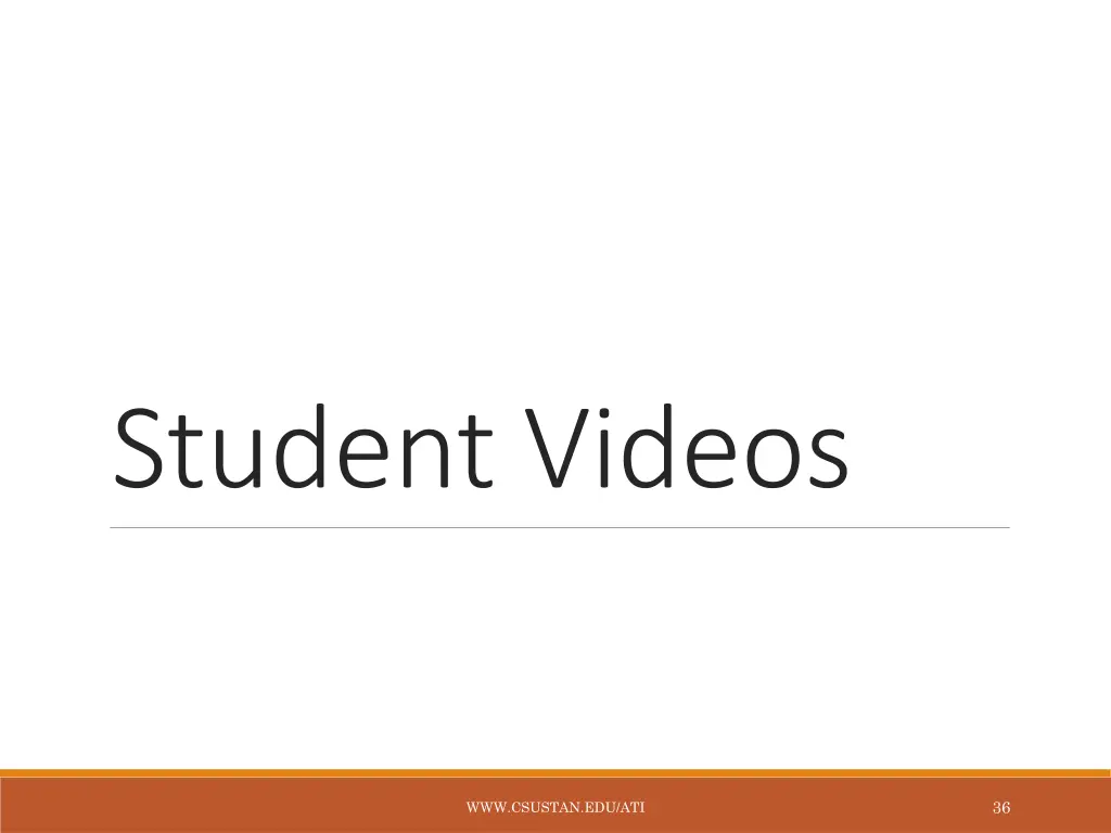 student videos