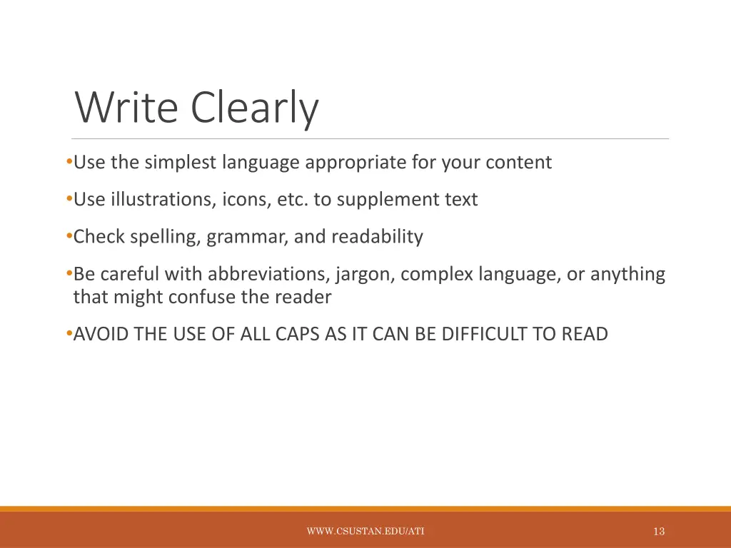 write clearly