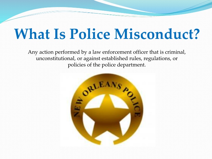 what is police misconduct