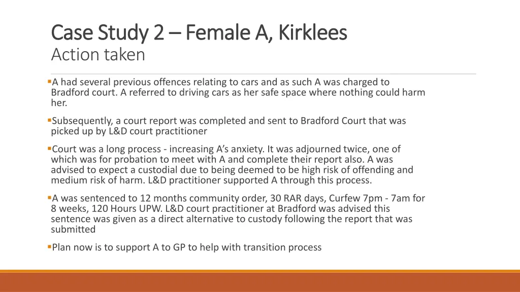 case study 2 case study 2 female a kirklees