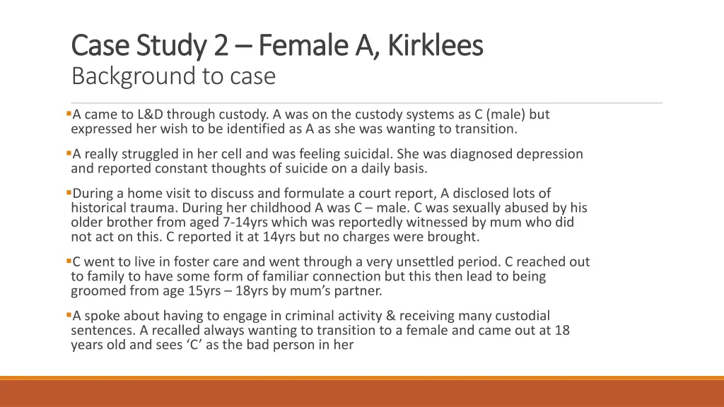 case study 2 case study 2 female background