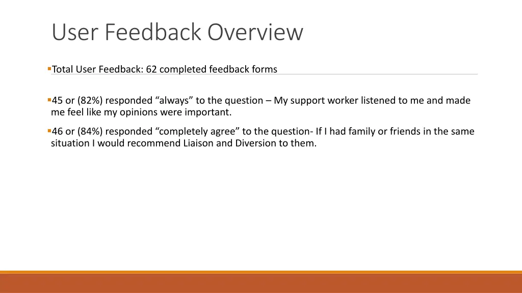 user feedback overview