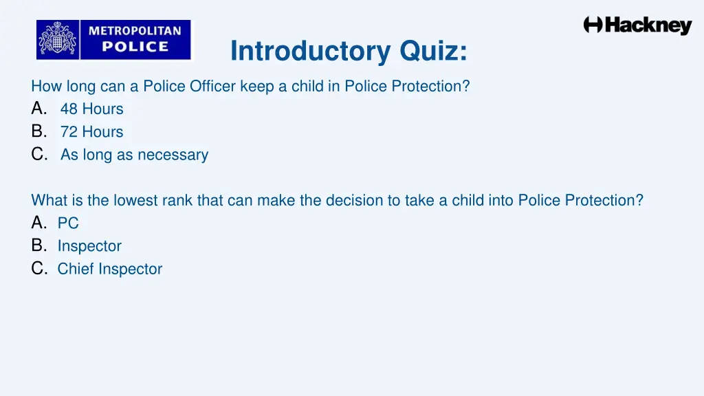 introductory quiz