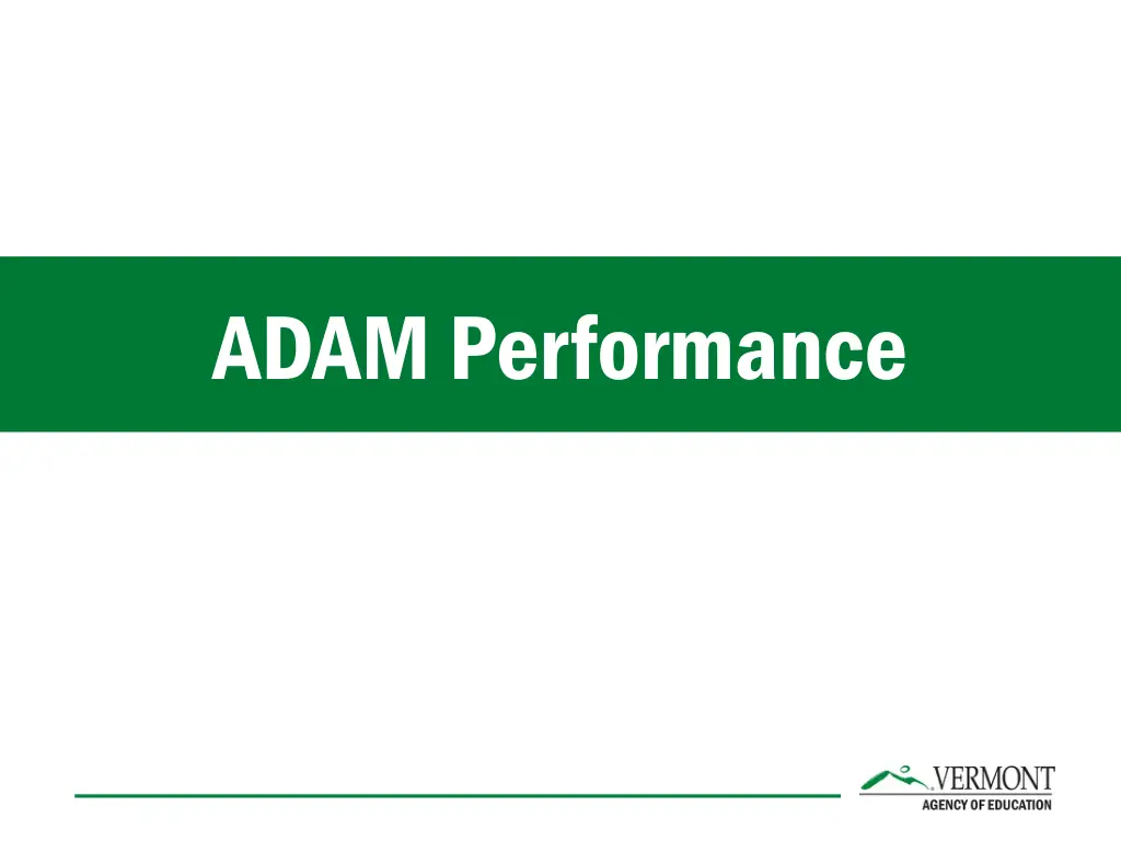 adam performance