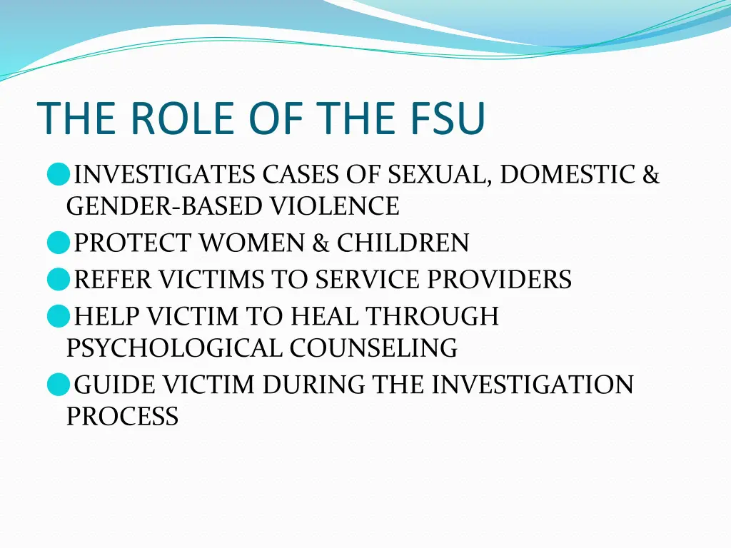 the role of the fsu