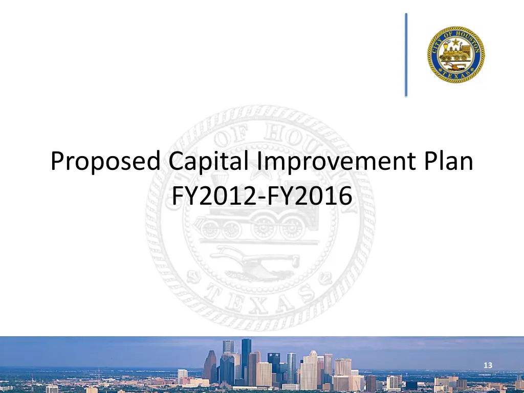 proposed capital improvement plan fy2012 fy2016 1