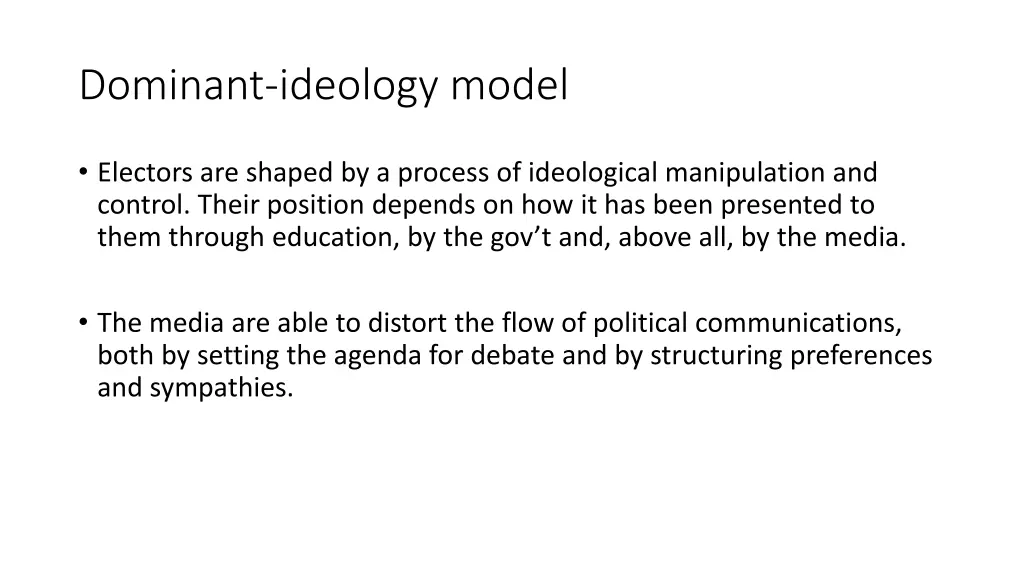 dominant ideology model