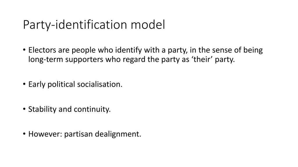 party identification model