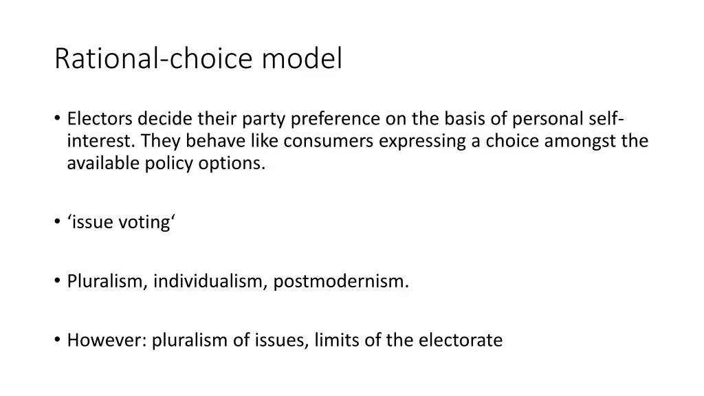 rational choice model